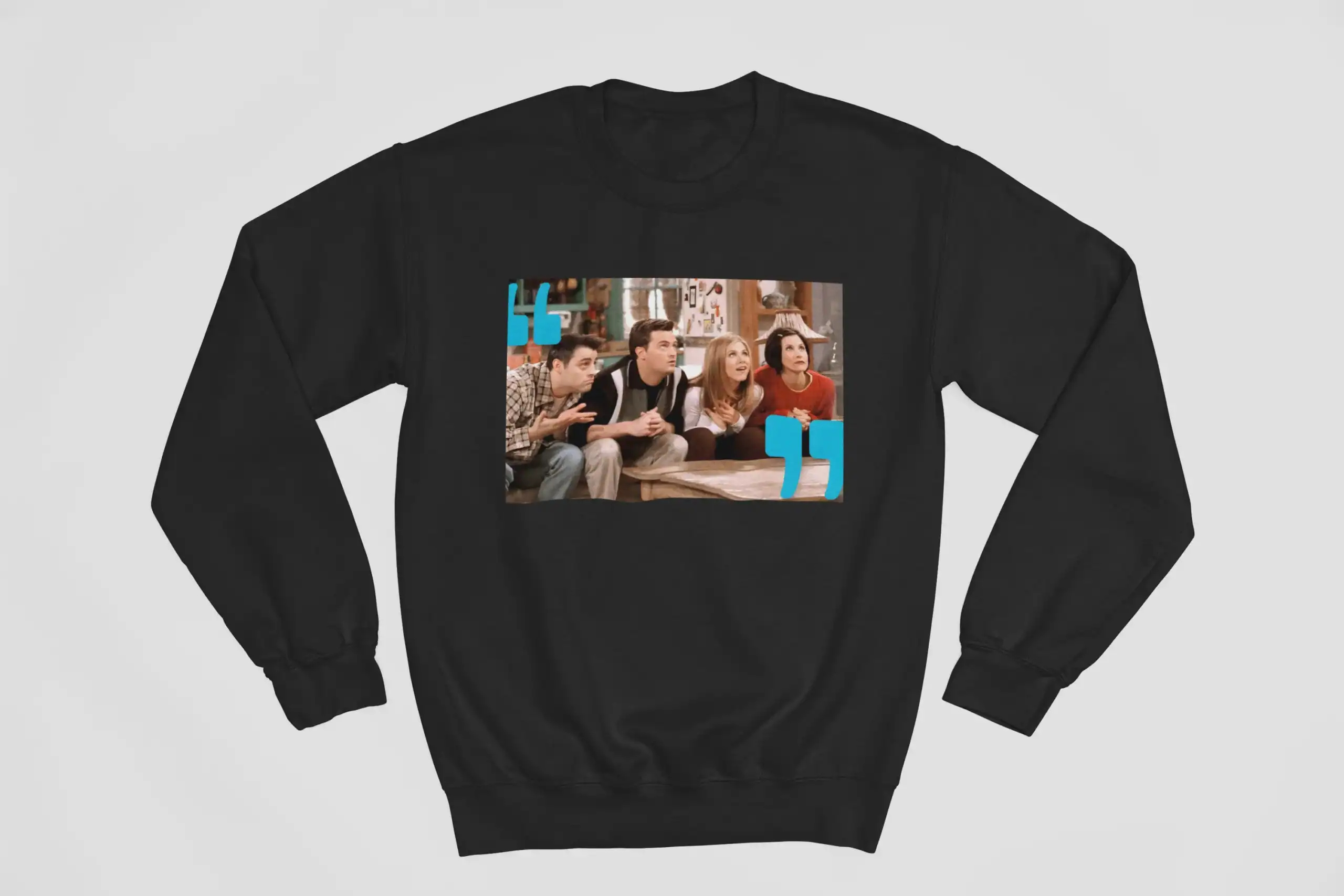 Vintage Friends TV Show Printable Sweatshirt, Fun and Cozy Casual Wear, Latest Affordable Apparel for Fans.
