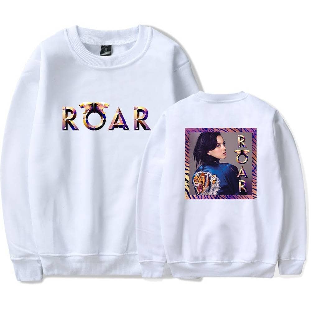 Roar sweatshirt with graphic print of woman and tiger, latest cheap apparel.