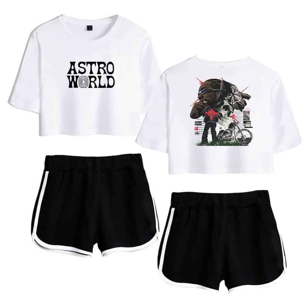 Astro World graphic crop top, latest affordable graphic T-shirt, trendy bulk casual tee, budget-friendly graphic shirt, fashionable inexpensive tops for men and women.